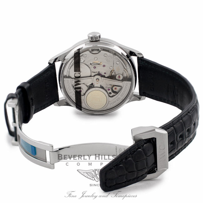 IWC Portuguese 42MM Automatic Stainless Steel Black Dial 7 Day Power Reserve IW500109 1KQWZF - Beverly Hills Watch Company Watch Store