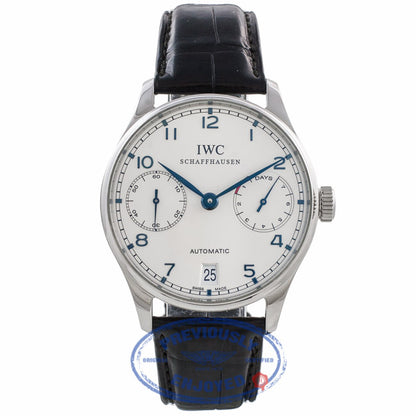 IWC Portuguese 7 Day Power Reserve Stainless Steel 42MM IW500107 QPRJ8C- Beverly Hills Watch Company Watch Store
