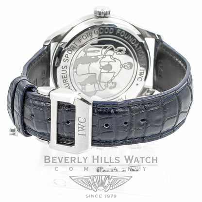 IWC Portuguese 7 Day Stainless Steel Power Reserve Blue Dial Watch IW5001.12 Beverly Hills Watch Company Watches