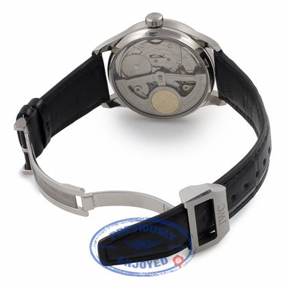 IWC Portuguese 7 Day Stainless Steel Silver Dial Rose Numerals IW500114 L6ZERP