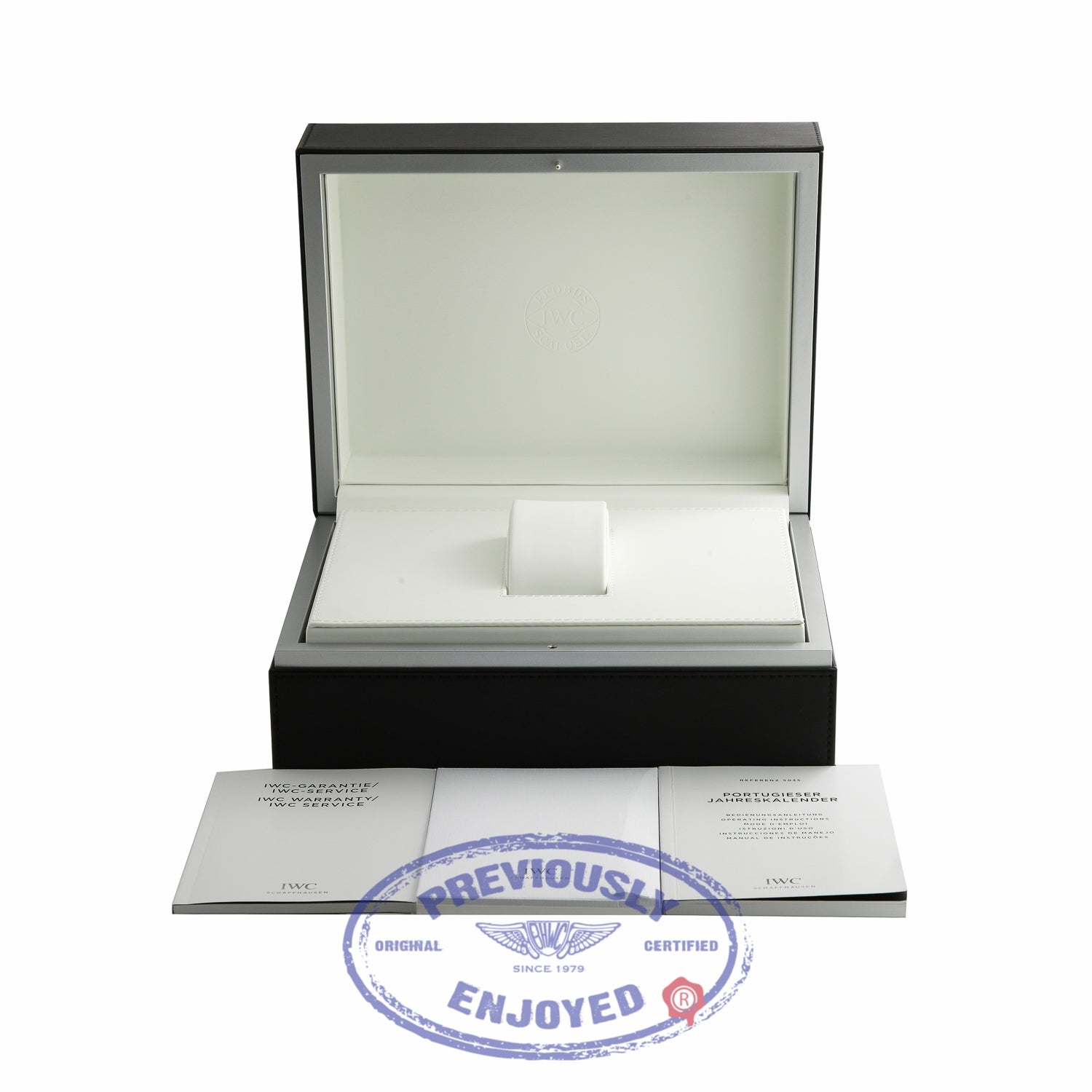 IWC Portugieser Annual Calendar Blue Dial 44mm Stainless Steel IW503502 9F4CK4 - Beverly Hills Watch