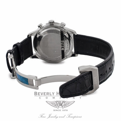 IWC Portuguese Chronograph 40MM Automatic Stainless Steel Black Dial IW371447 2Q767A - Beverly Hills Watch Company Watch Store