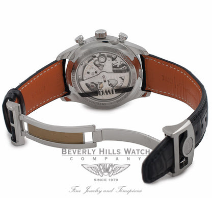 IWC Portuguese Chronograph Classic 42MM Stainless Steel Grey Dial IW390404 7JA3Y2 - Beverly Hills Watch Company Watch Store