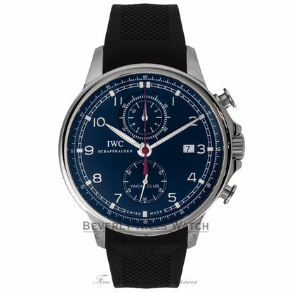 IWC Portuguese Yacht Club Chronograph 45MM Blue Dial IW390213 5NZMZZ - Beverly Hills Watch Company Watch Store