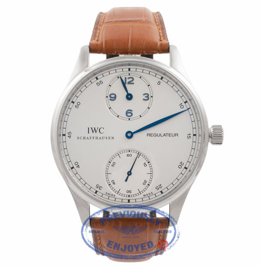 IWC Portuguisse Regulator Stainless Steel Silver Dial IW5444.01 Y1A4ST - Beverly Hills Watch Company Watch Store