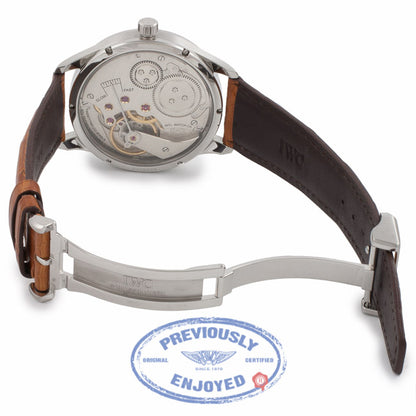 IWC Portuguisse Regulator Stainless Steel Silver Dial IW5444.01 Y1A4ST - Beverly Hills Watch Company Watch Store