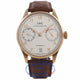 IWC Portuguese 7 Day 18k Rose Gold White Dial 42.3MM Brown Alligator Strap IW500113 CR2X4E - Beverly Hills Watch Company Watch Store
