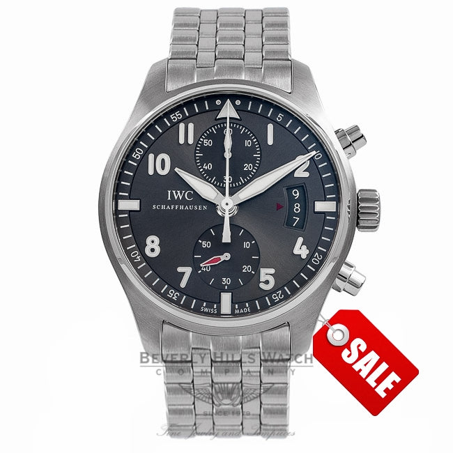 IWC Spitfire Pilot Chrono Ardose Dial 43MM IW387804 K3CEM3 - Beverly Hills Watch Company Watch Store