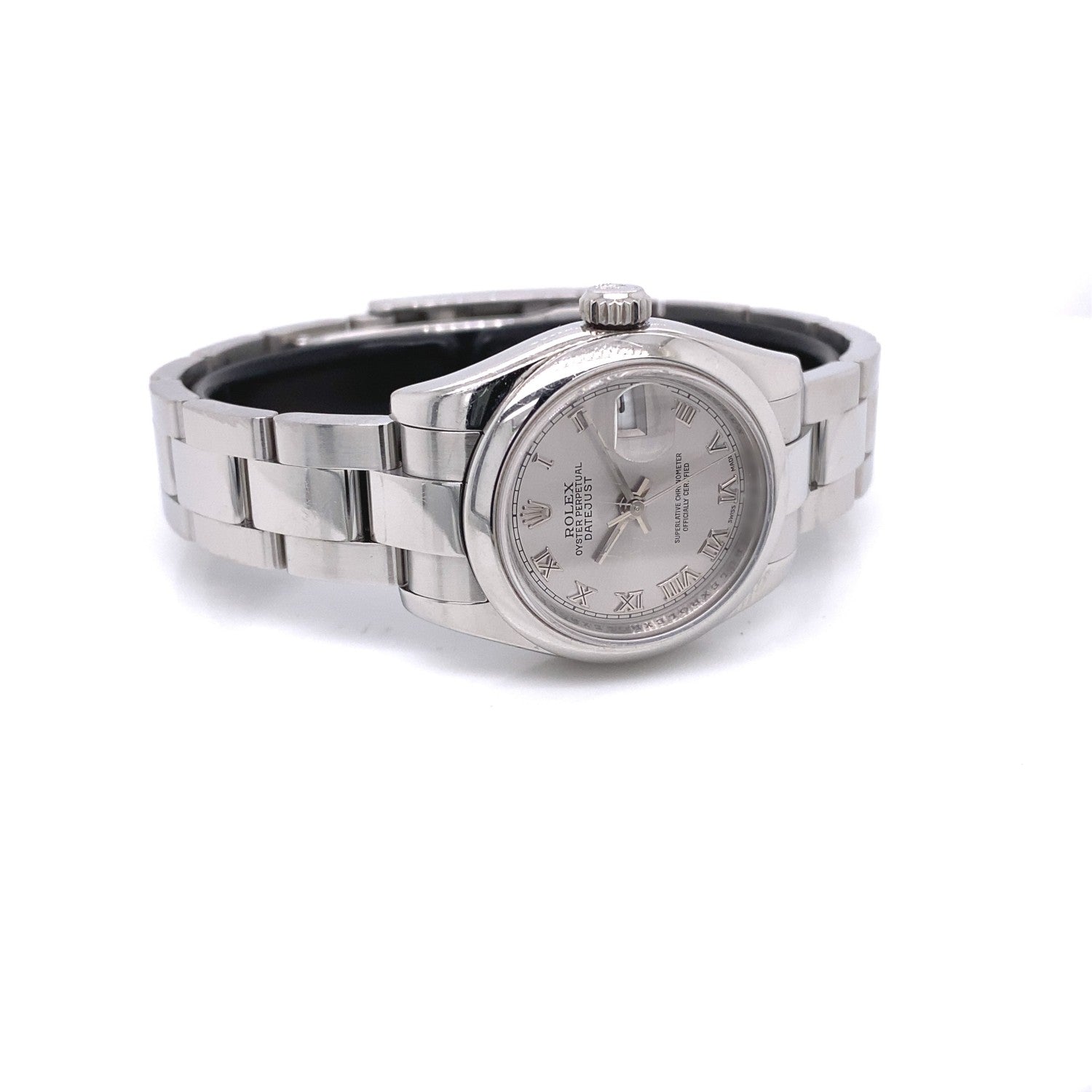 Rolex Lady Datejust 26 Rhodium Roman Dial Stainless Steel 179160 J899N8 - Beverly Hills Watch Company