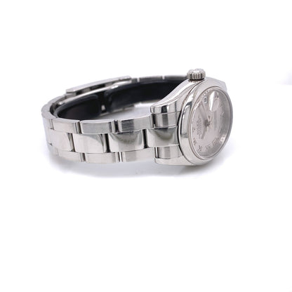 Rolex Lady Datejust 26 Rhodium Roman Dial Stainless Steel 179160 J899N8 - Beverly Hills Watch Company