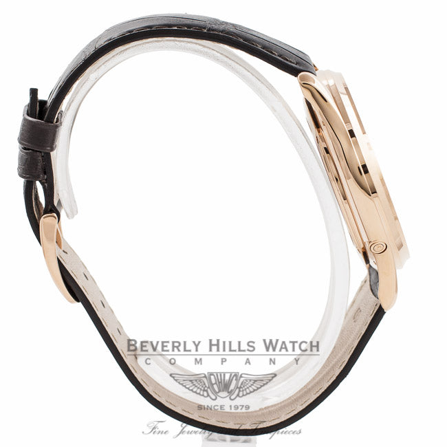 Jaeger Le-Coultre Ultra Thin Perpetual 39MM 18K Rose Gold Eggshell Beige Dial Power Reserve Q1302520 AKT2BP - Beverly Hills Watch Company Watch Store