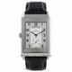 Jaeger Le Coultre Grande Reverso Duo Stainless Steel Black/ Silver Dial Black Alligator Strap Q3748421 UTNYN8 - Beverly Hills Watch Store