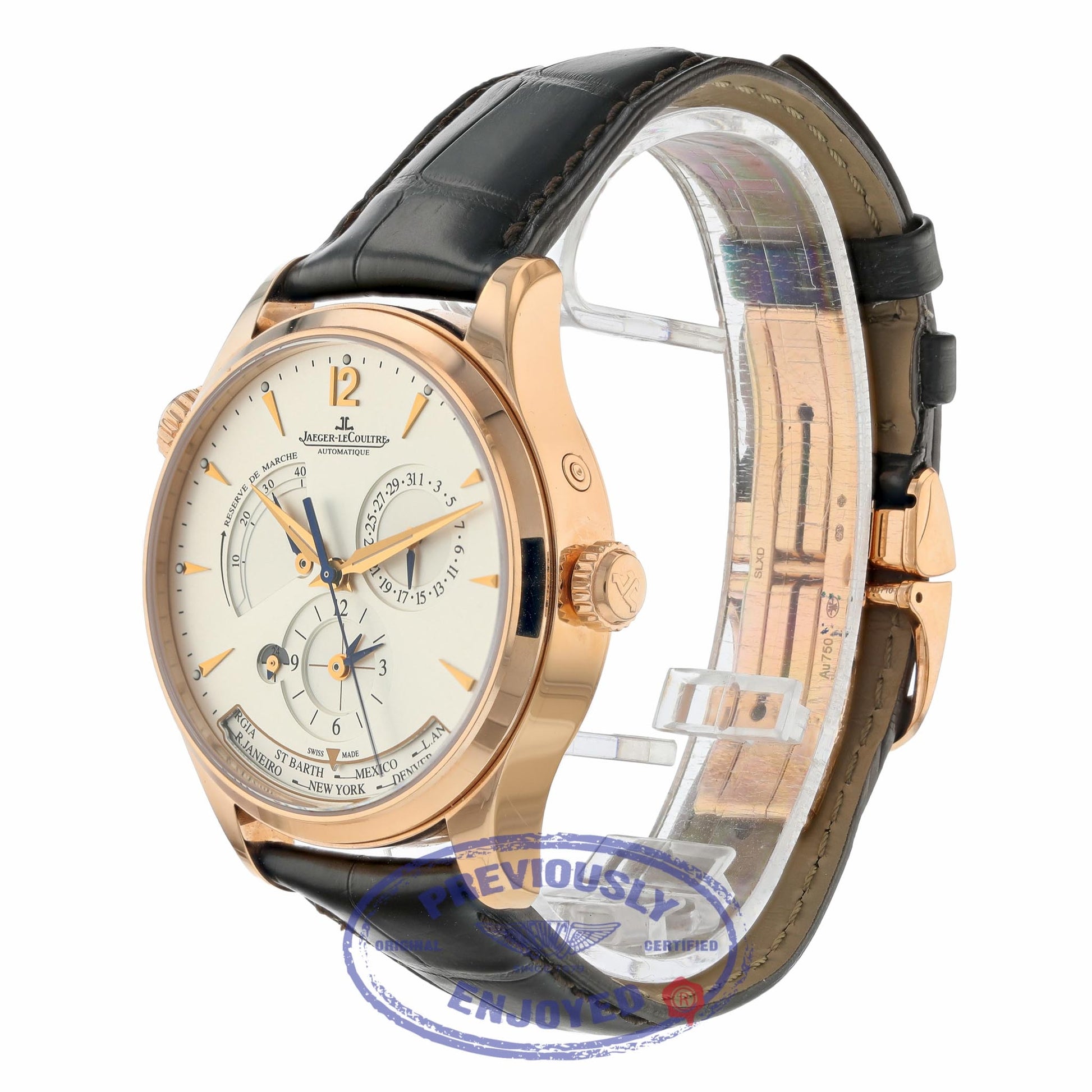 Jaeger LeCoultre Master Control Geographique 39mm Rose Gold Q1422521 1F2RDR - Beverly Hills Watch Company