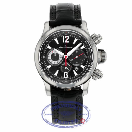 Jaeger LeCoultre 41.5mm Master Compressor Chronograph Black Galvanic Dial 1758421 PEXMPV - Beverly Hills Watch