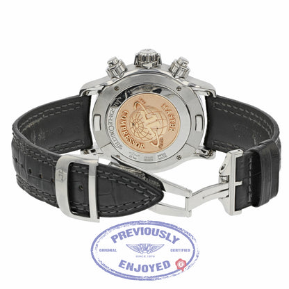 Jaeger LeCoultre 41.5mm Master Compressor Chronograph Black Galvanic Dial 1758421 PEXMPV - Beverly Hills Watch
