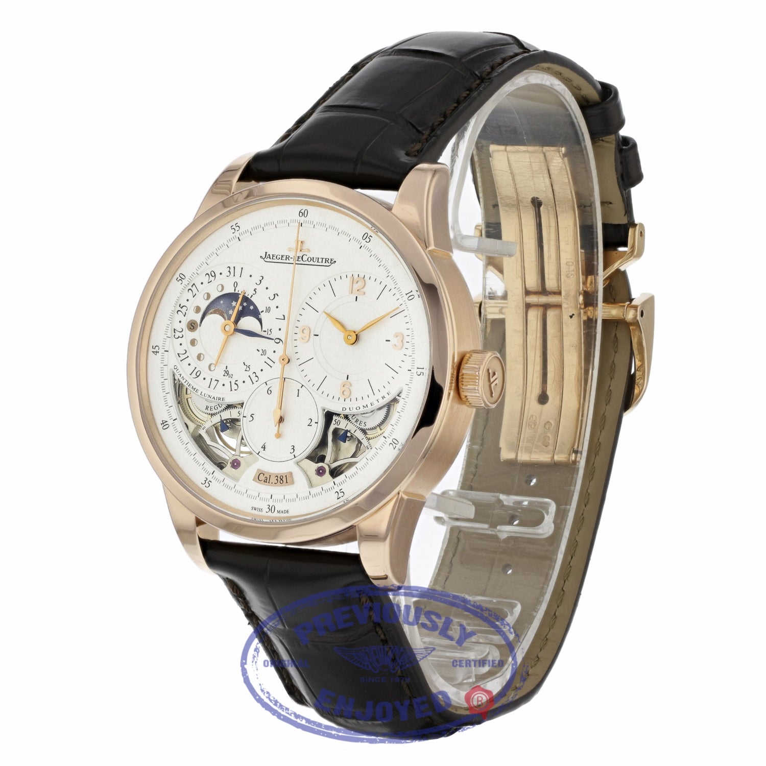 Jaeger-LeCoultre 42mm Rose Gold Duomètre Quantième Lunaire 6042422 HPHN4X - Beverly Hills Watch