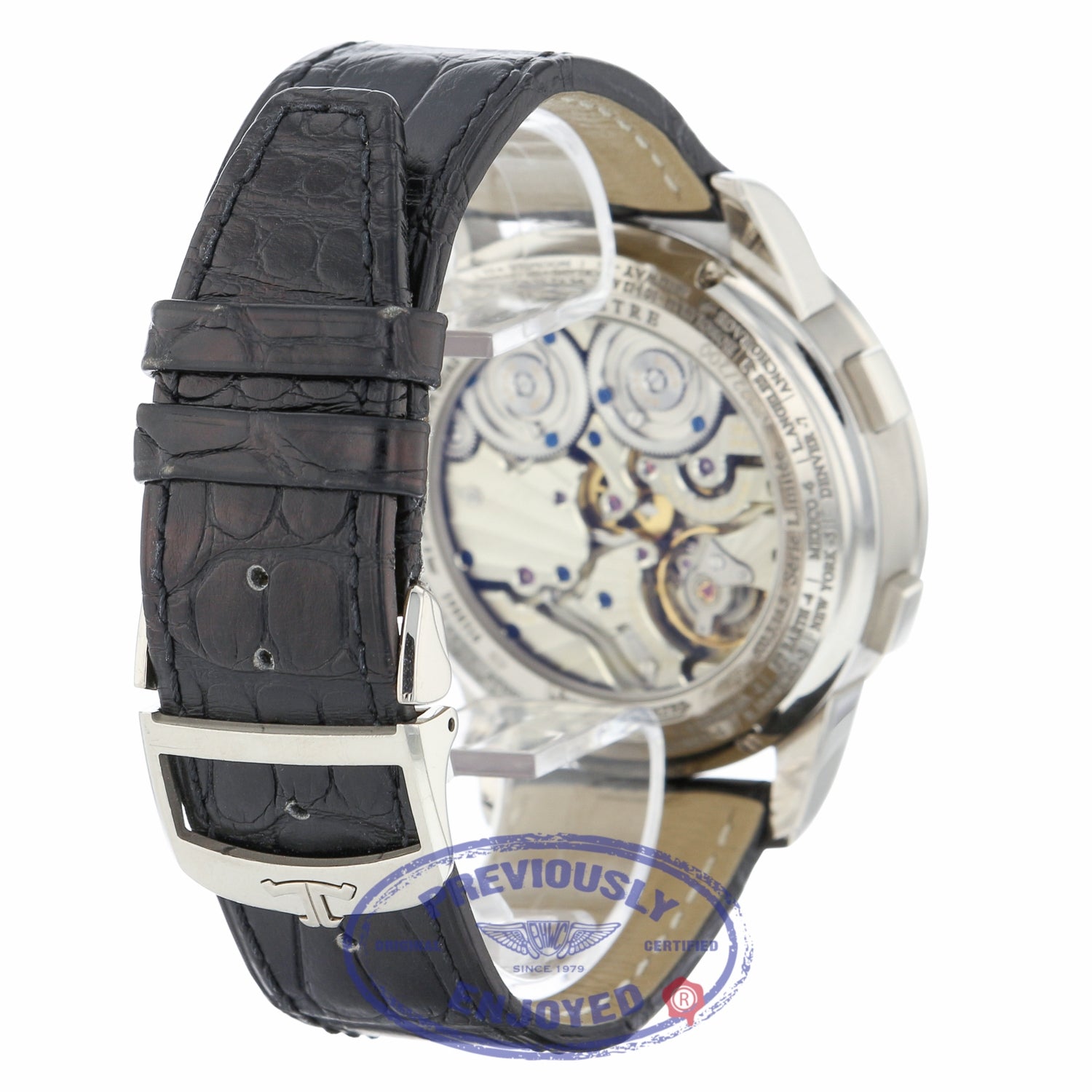 Jaeger LeCoultre 42mm 18K White Gold Duometre Unique Travel Time Q6063540 KQ1ZD1 - Beverly Hills Watch