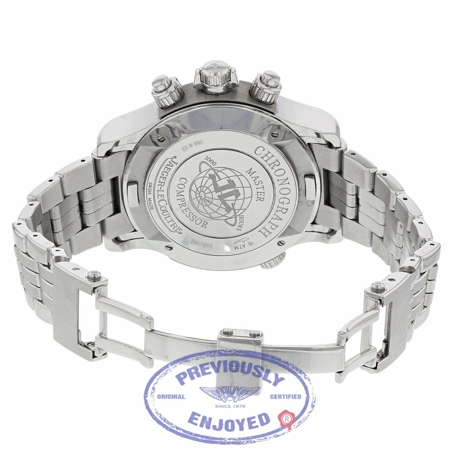 Jaeger LeCoultre Compressor Extreme World Chronograph Stainless Steel Bracelet 1768170 C76Z6F - Beverly Hills Watch Company