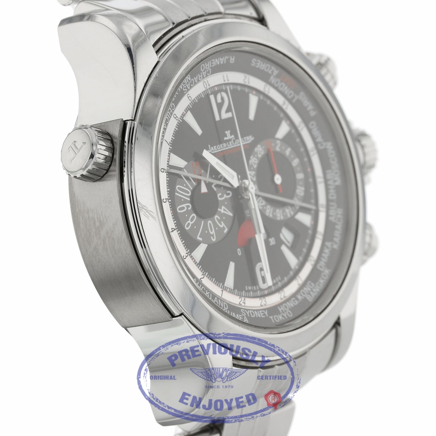 Jaeger LeCoultre Compressor Extreme World Chronograph Stainless Steel Bracelet 1768170 C76Z6F - Beverly Hills Watch Company
