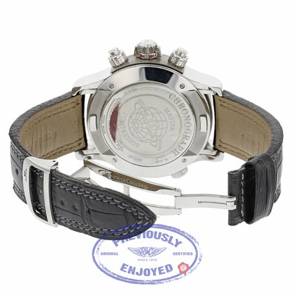 Jaeger LeCoultre Extreme World Stainless Steel Chronograph Black Dial Black Alligator Strap 150.8.22 AZ2Q21 - Beverly Hills Watch Company