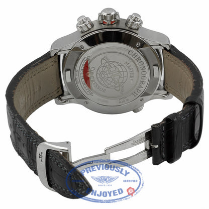 Jaeger LeCoultre Extreme World Stainless Steel Chronograph Black Dial Black Alligator Strap 150.8.22 AZ2Q21 - Beverly Hills Watch Company