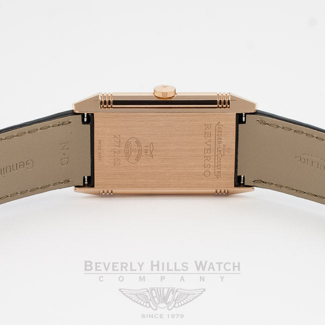 Jaeger LeCoultre Grande Reverso Ultra-Thin Manual Wind Leather Strap Watch 278.25.20 Beverly Hills Watch Company Watch Store
