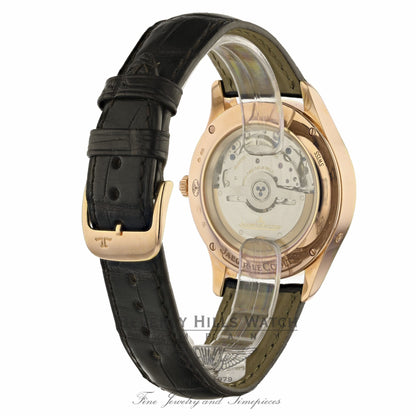 Jaeger LeCoultre Master Calendar 39MM 18k Rose Gold Silver Dial 43 Hour Power Reserve Q1552520 GWRBV6 - Beverly Hills Watch Company Watch Store