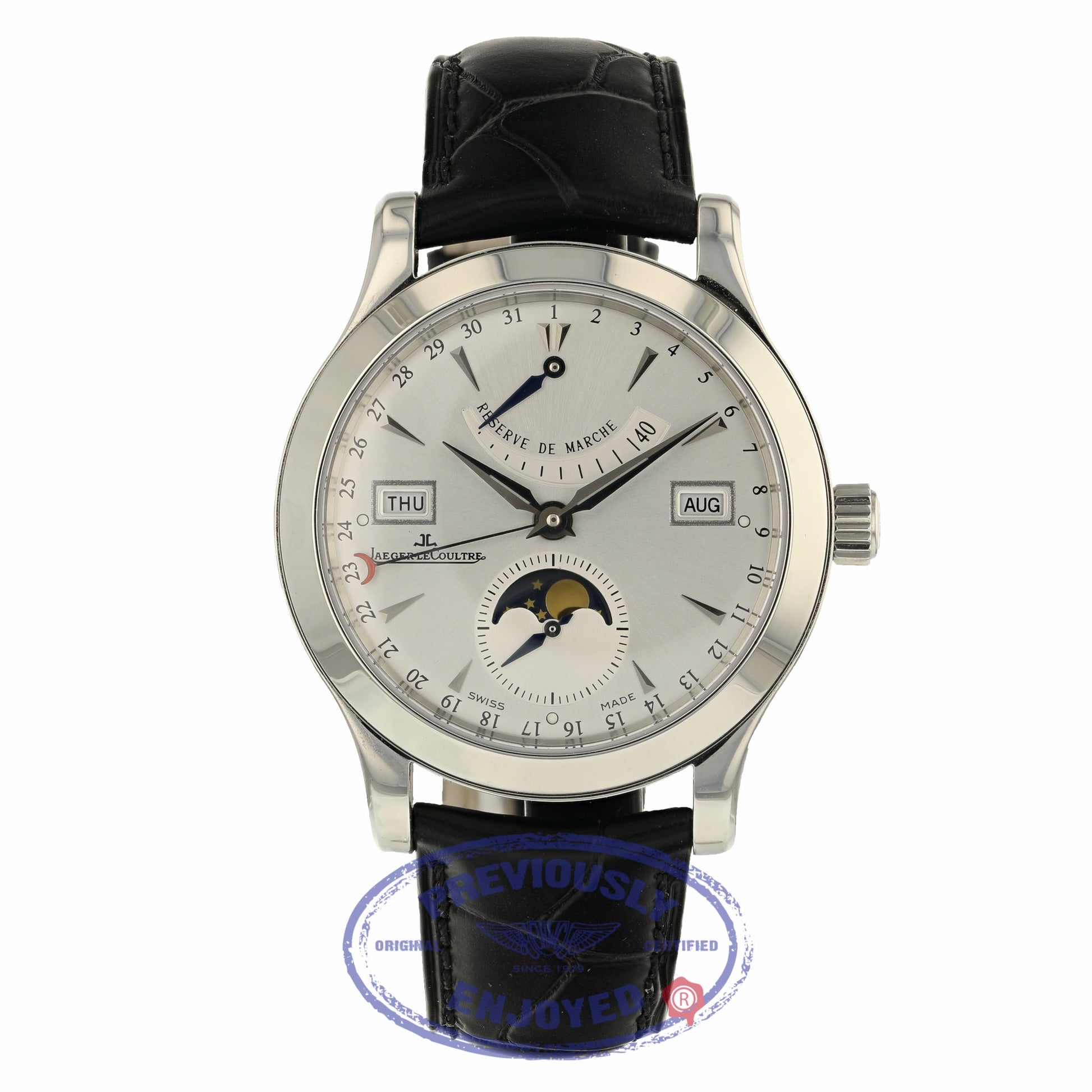 Jaeger LeCoultre 40.5mm Master Calendar Stainless Steel 147.8.41.S 8R0LHM - Beverly Hills Watch