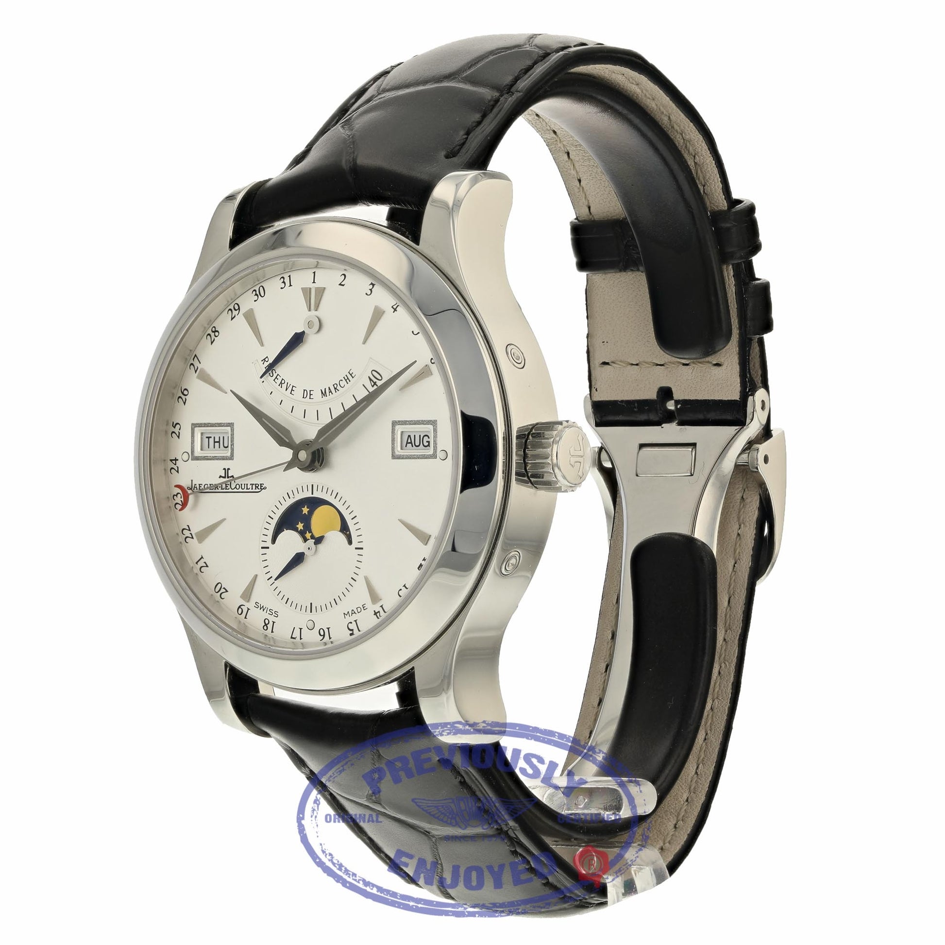 Jaeger LeCoultre 40.5mm Master Calendar Stainless Steel 147.8.41.S 8R0LHM - Beverly Hills Watch