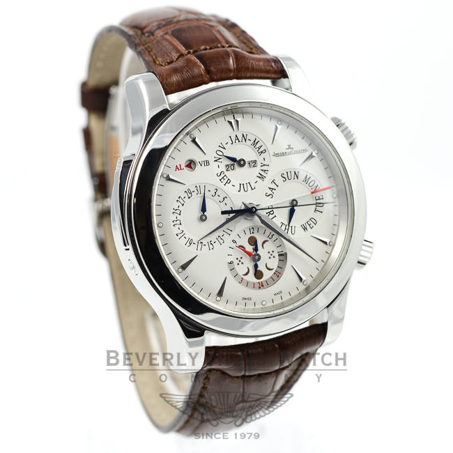 Jaeger LeCoultre Watch Master Grande Reveil Perpetual Calendar Moonphase Alarm 163.84.2a Beverly Hills Watch Company Watches