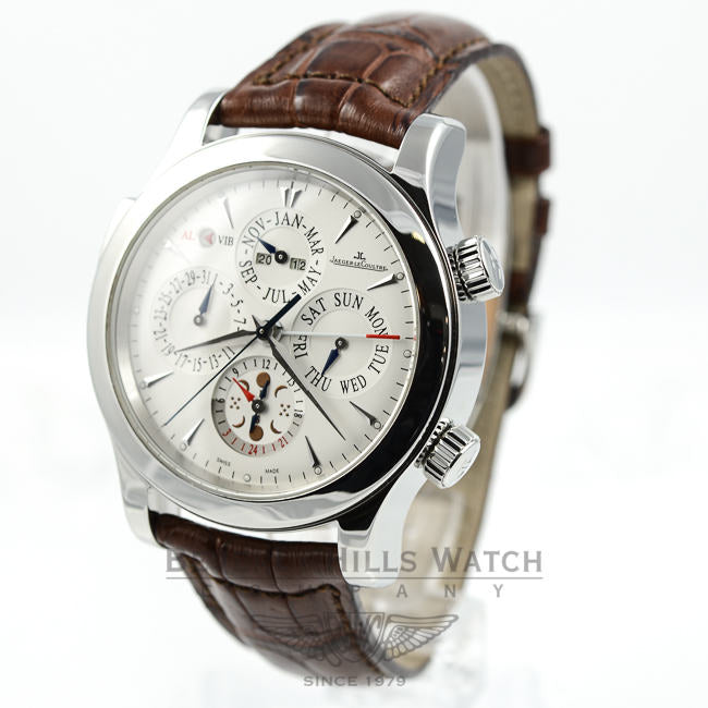 Jaeger LeCoultre Watch Master Grande Reveil Perpetual Calendar Moonphase Alarm 163.84.2a Beverly Hills Watch Company Watches