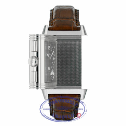 Jaeger LeCoultre Reverso Grande GMT Reserve Stainless Steel Alligator Strap Manual Wind 240.8.818 YXVY8Q - Beverly Hills Watch