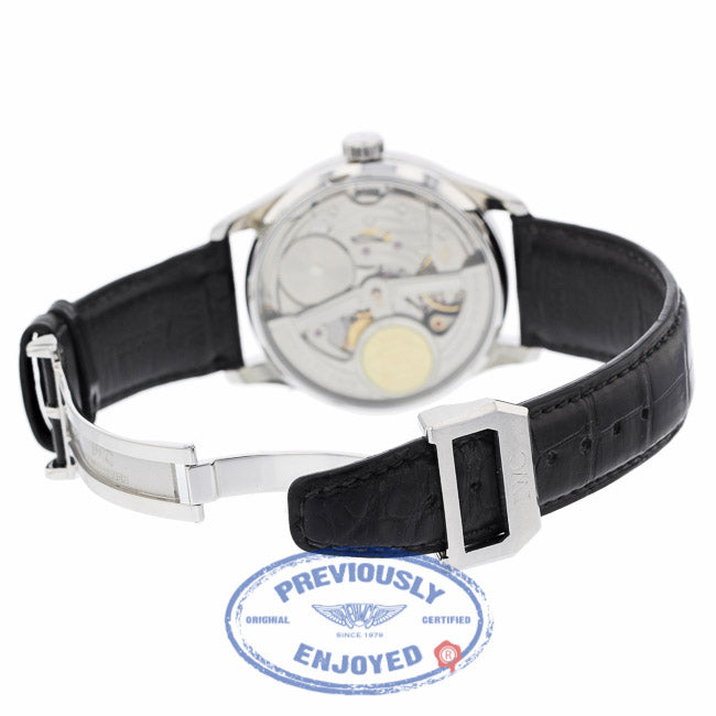 IWC Portuguese 7 Day Reserve Stainless Steel Black Dial IW500109 - Beverly Hills Watch