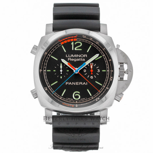 Panerai Luminor 1950 3 Day Chrono Flyback Regatta Black Dial PAM00526 6VZEY4 - Beverly Hills Watch