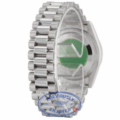 Rolex Day-Date 36mm President Platinum Glacier Blue Dial 118206 GLADP - Beverly Hills Watch