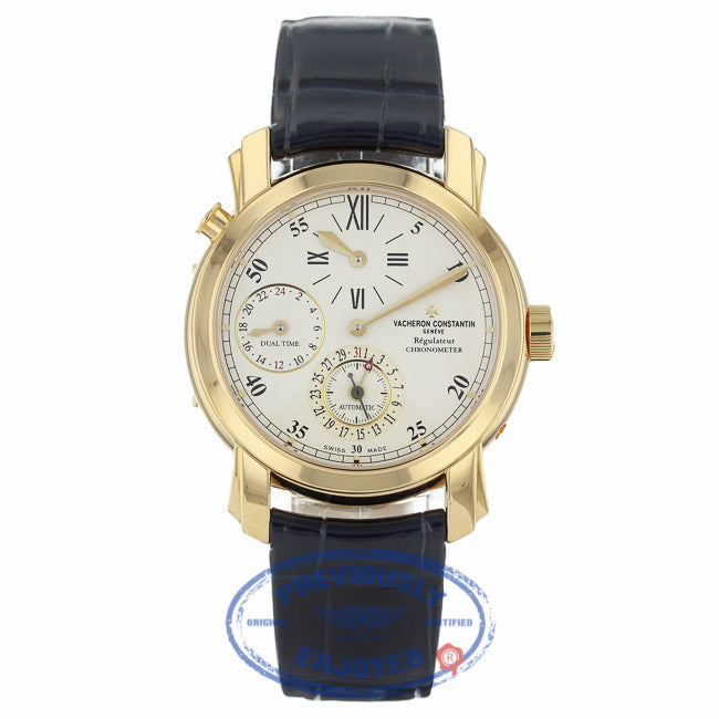 Vacheron Constantin 18k Yellow Gold Malte Dual Time Regulator 42005000R9068 PLCJ0U - Beverly Hills Watch Company