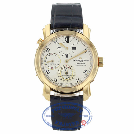 Vacheron Constantin 18k Yellow Gold Malte Dual Time Regulator 42005000R9068 PLCJ0U - Beverly Hills Watch Company