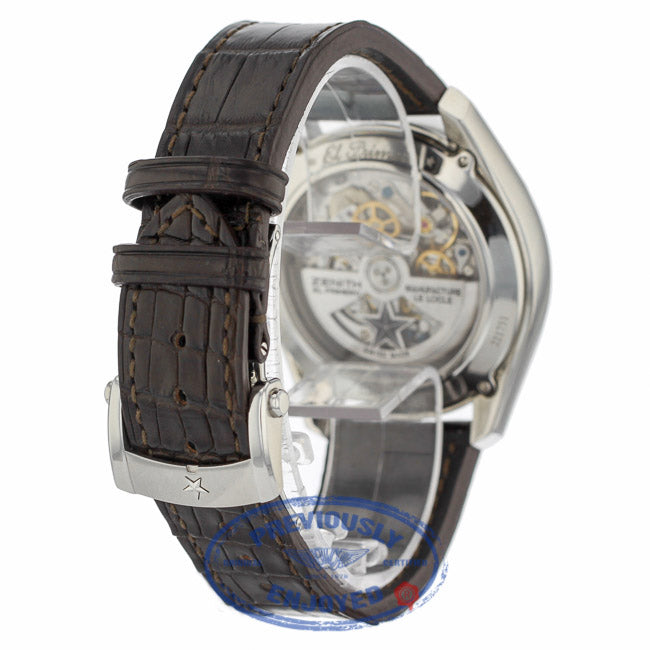 Zenith El Primero Chronograph Silver Dial Brown Leather 03204040069C494 - Beverly Hills Watch