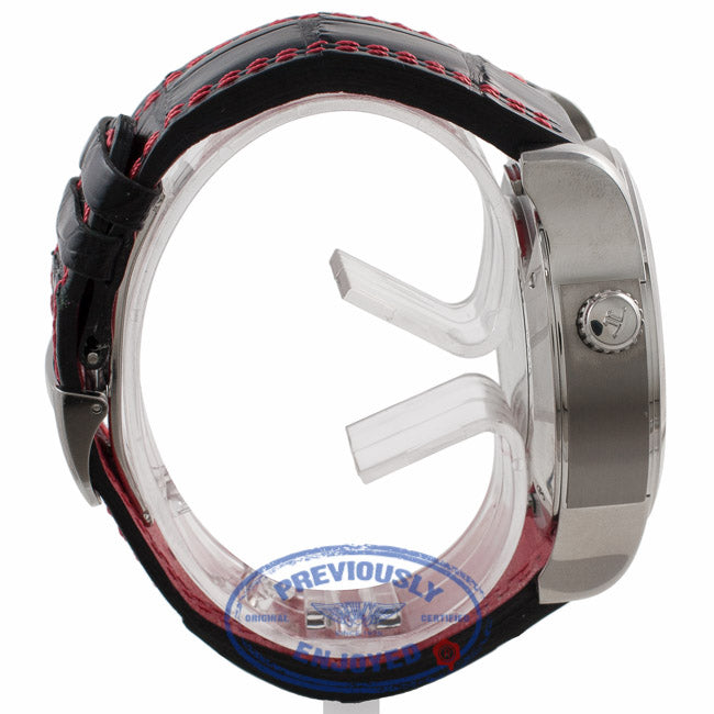 Jaeger LeCoultre Extreme World Stainless Steel Chronograph Black Dial Black Alligator Strap 150.8.22 AZ2Q21 - Beverly Hills Watch Company