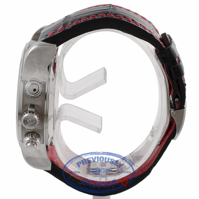 Jaeger LeCoultre Extreme World Stainless Steel Chronograph Black Dial Black Alligator Strap 150.8.22 AZ2Q21 - Beverly Hills Watch Company