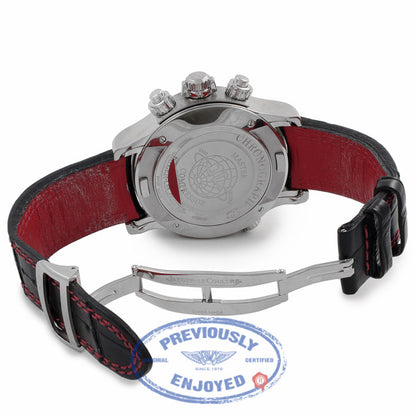 Jaeger LeCoultre Extreme World Stainless Steel Chronograph Black Dial Black Alligator Strap 150.8.22 AZ2Q21 - Beverly Hills Watch Company