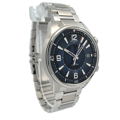 Jaeger LeCoultre Polaris Mariner Date Blue Dial Stainless Steel Q9068180 - Beverly Hills Watch Company