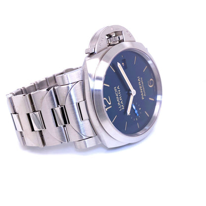 Panerai Luminor Marina 42mm Blue Dial PAM 1028 JPUAYW - Beverly Hills Watch Company
