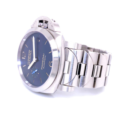 Panerai Luminor Marina 42mm Blue Dial PAM 1028 JPUAYW - Beverly Hills Watch Company