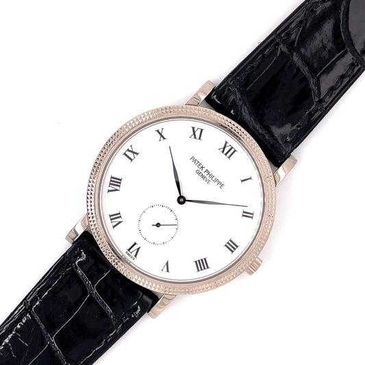 Patek Philippe Calatrava 33mm Hobnail White Gold 3919g