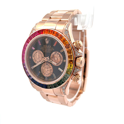 Rolex Daytona Everose Rainbowish Watch 116505 - Beverly Hills Watch Company