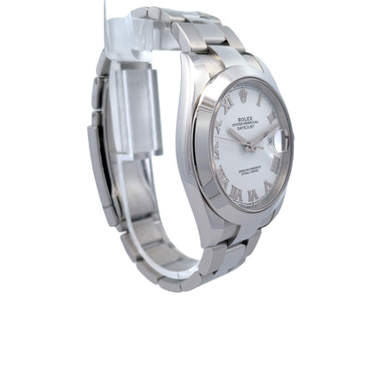 Rolex Datejust 41mm Stainless Steel White Dial Roman 126300 - Beverly Hills Watch Company