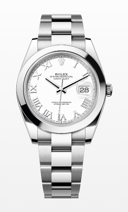 Rolex Datejust 41mm Stainless Steel White Dial Roman 126300 - Beverly Hills Watch Company