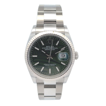 Rolex Datejust 36mm Fluted Palm-Motive Oyster 126234 - Beverly Hills Watch Company