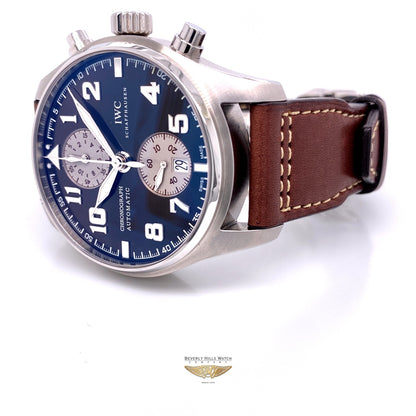 IWC Pilots Antoine De Saint Exupery 43mm Chronograph IW387806 KL73J1 - Beverly Hills Watch Company